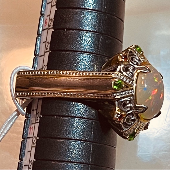 Gems enVogue Ethiopian Opal&Gemstone Cocktail Ring - Picture 9 of 16